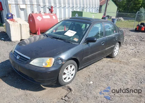 2003 Honda Civic Ex z USA, uszkodzony, nr VIN 2HGES267X3H505867